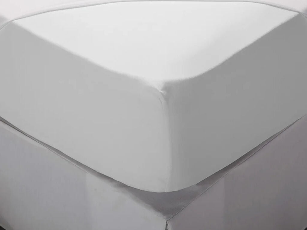 Juego de sábanas 100% algodón 150 hilos color blanco (4)