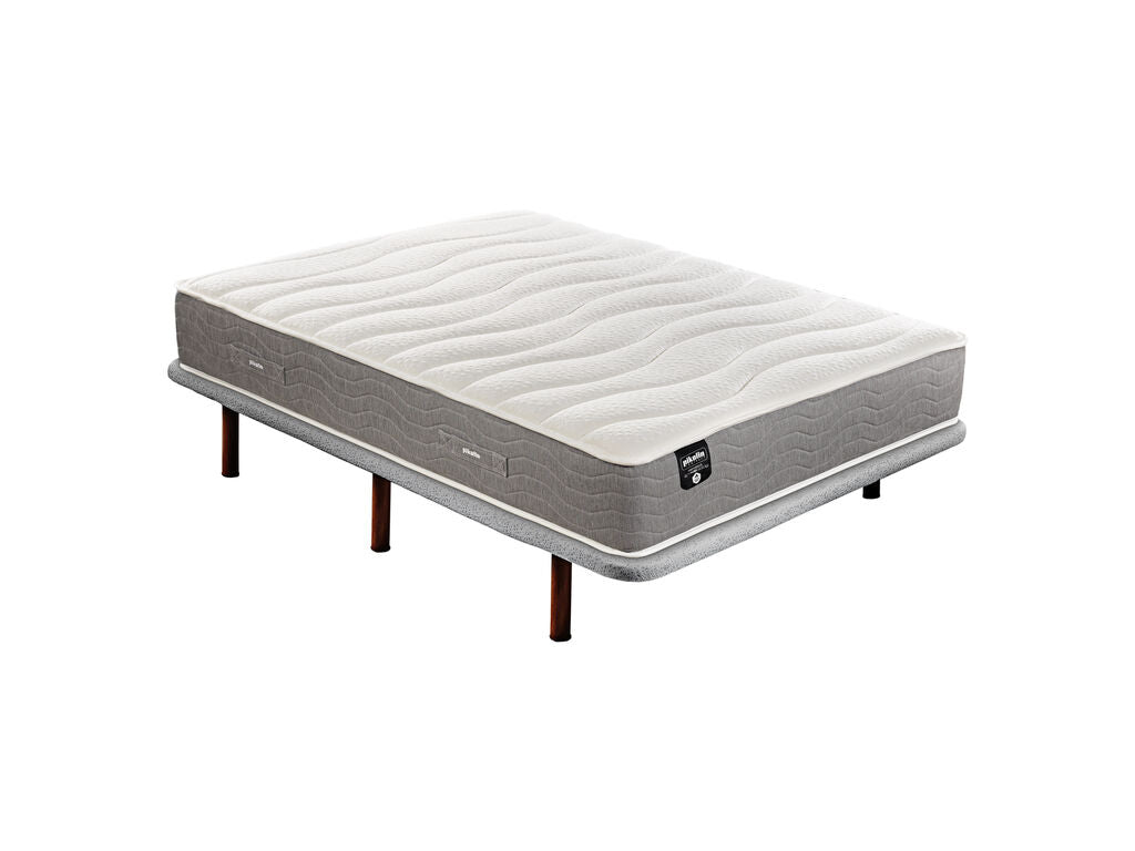 Cama de hotel con colchón de muelles Normactive y visco REGINA VISCO y base tapizada - Pack Luxury